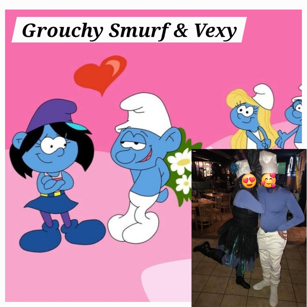 Couples Costume - Grouchy Smurf & Vexy